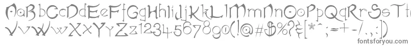 フォントAkvalРІirNormalV2007 – 白い背景に灰色の文字