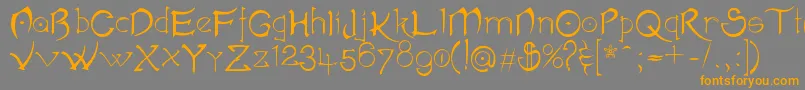Подробнее о шрифте AkvalРІirNormalV2007 Шрифт AkvalРІirNormalV2007 – оранжевые шрифты на сером фоне