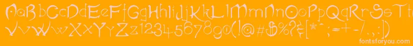 AkvalРІirNormalV2007 Font – Pink Fonts on Orange Background