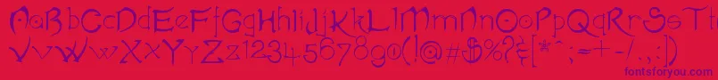 AkvalРІirNormalV2007 Font – Purple Fonts on Red Background