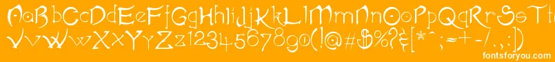 フォントAkvalРІirNormalV2007 – オレンジの背景に白い文字