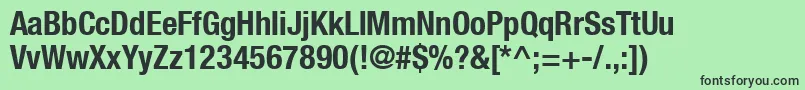Heaveneticacond7Boldsh-fontti – mustat fontit vihreällä taustalla