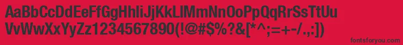 Heaveneticacond7Boldsh Font – Black Fonts on Red Background