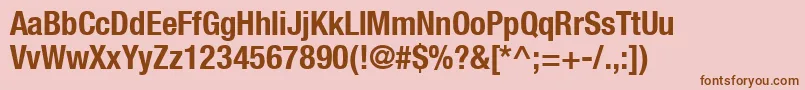 Heaveneticacond7Boldsh Font – Brown Fonts on Pink Background