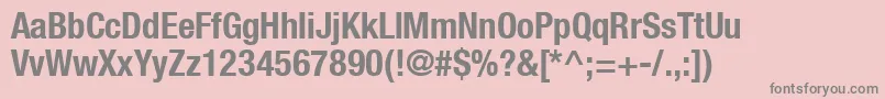 Шрифт Heaveneticacond7Boldsh – серые шрифты на розовом фоне