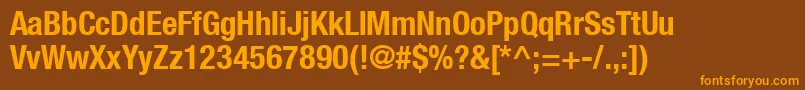 More about Heaveneticacond7Boldsh Font Heaveneticacond7Boldsh Font – Orange Fonts on Brown Background