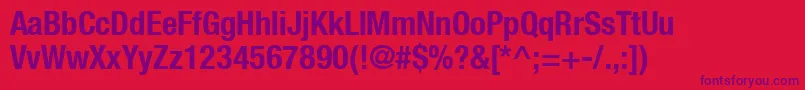 Heaveneticacond7Boldsh Font – Purple Fonts on Red Background