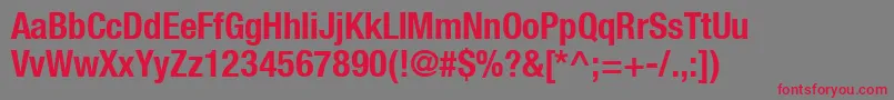 Heaveneticacond7Boldsh Font – Red Fonts on Gray Background
