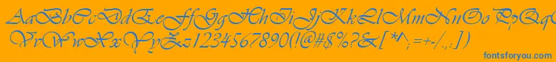 Vianta Font – Blue Fonts on Orange Background