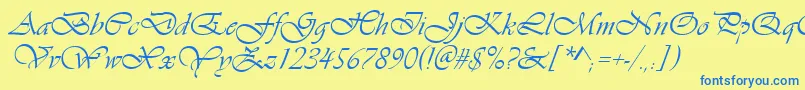 Vianta Font – Blue Fonts on Yellow Background