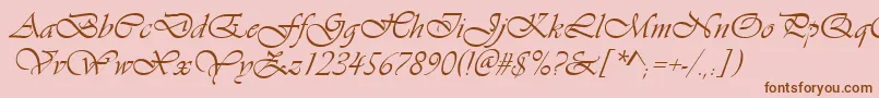 Vianta Font – Brown Fonts on Pink Background