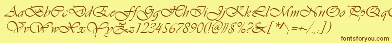 Vianta Font – Brown Fonts on Yellow Background