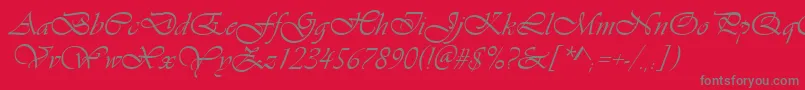 フォントVianta – 赤い背景に灰色の文字
