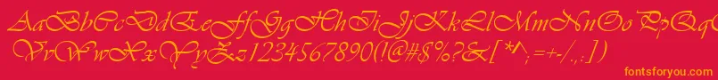 Vianta Font – Orange Fonts on Red Background