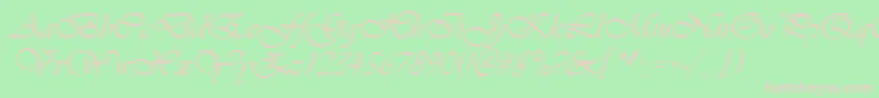 Vianta Font – Pink Fonts on Green Background