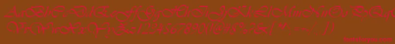 Vianta Font – Red Fonts on Brown Background