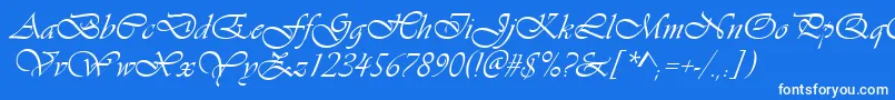 Vianta Font – White Fonts on Blue Background