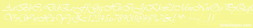 Vianta Font – White Fonts on Yellow Background