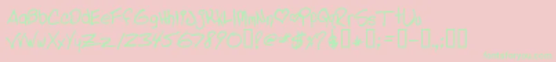 Lindl Font – Green Fonts on Pink Background