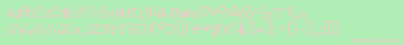 Lindl Font – Pink Fonts on Green Background