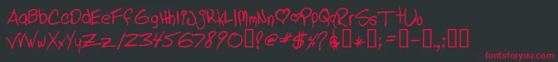 Lindl Font – Red Fonts on Black Background