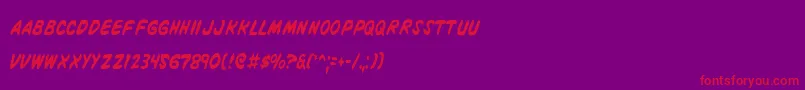 Vinotefc Font – Red Fonts on Purple Background