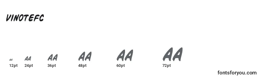 Vinotefc Font Sizes