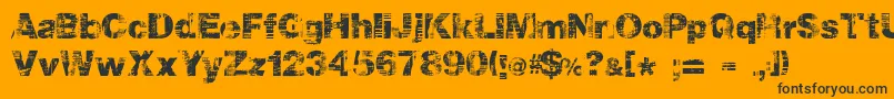 Hollavetica Font – Black Fonts on Orange Background