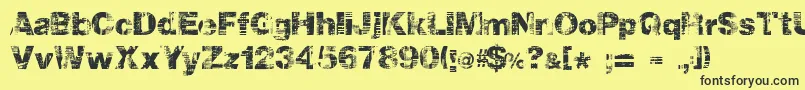 Hollavetica Font – Black Fonts on Yellow Background