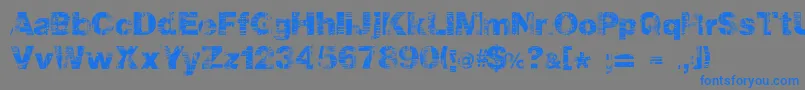 Hollavetica-fontti – siniset fontit harmaalla taustalla
