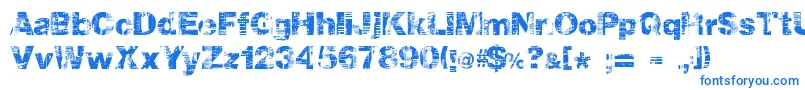 Hollavetica-Schriftart – Blaue Schriften auf weißem Hintergrund