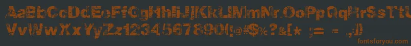 Hollavetica Font – Brown Fonts on Black Background