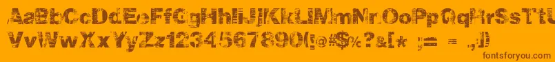 Hollavetica Font – Brown Fonts on Orange Background