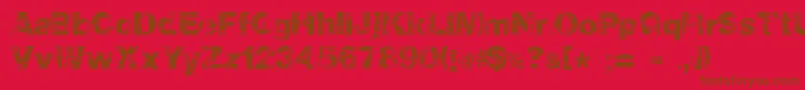 Police Hollavetica – polices brunes sur fond rouge