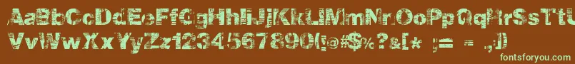 Hollavetica Font – Green Fonts on Brown Background