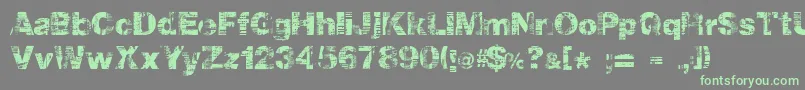 Hollavetica Font – Green Fonts on Gray Background