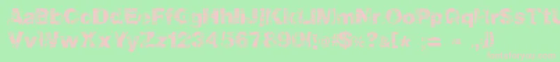 Hollavetica Font – Pink Fonts on Green Background
