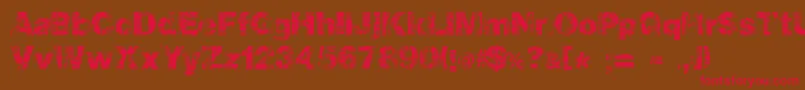 Hollavetica Font – Red Fonts on Brown Background