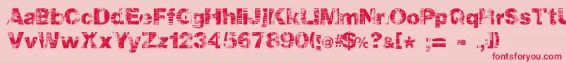 Hollavetica Font – Red Fonts on Pink Background