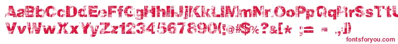 Hollavetica Font – Red Fonts on White Background