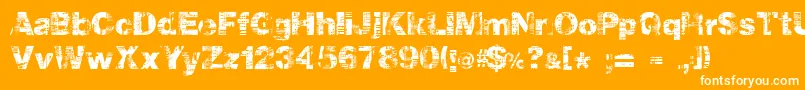Шрифт Hollavetica – белые шрифты на оранжевом фоне