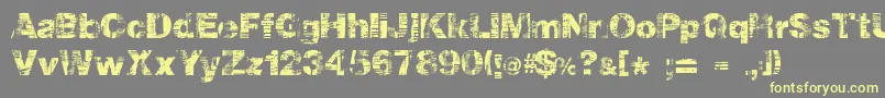 Шрифт Hollavetica – жёлтые шрифты на сером фоне