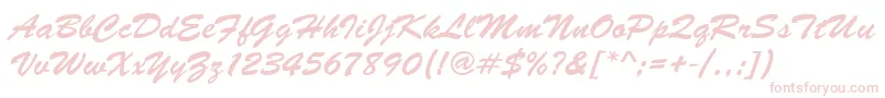 Brushscrdee Font – Pink Fonts on White Background