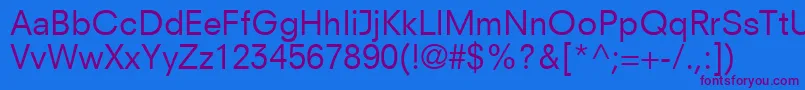 ParallaxSsi Font – Purple Fonts on Blue Background