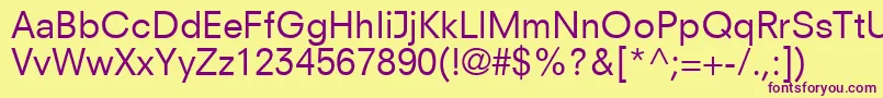 ParallaxSsi Font – Purple Fonts on Yellow Background