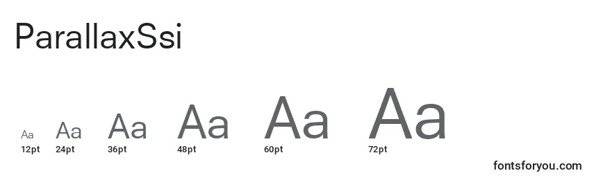 ParallaxSsi Font Sizes