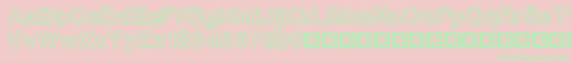 Pixlkrud Font – Green Fonts on Pink Background