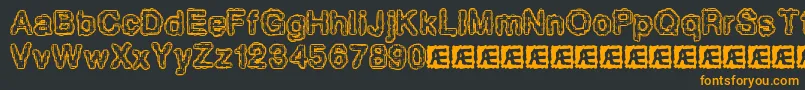 Pixlkrud Font – Orange Fonts on Black Background