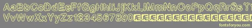 Pixlkrud Font – Yellow Fonts on Gray Background