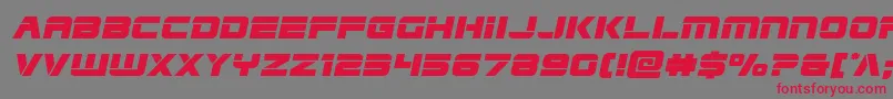 Edgeracerexpandital-Schriftart – Rote Schriften auf grauem Hintergrund